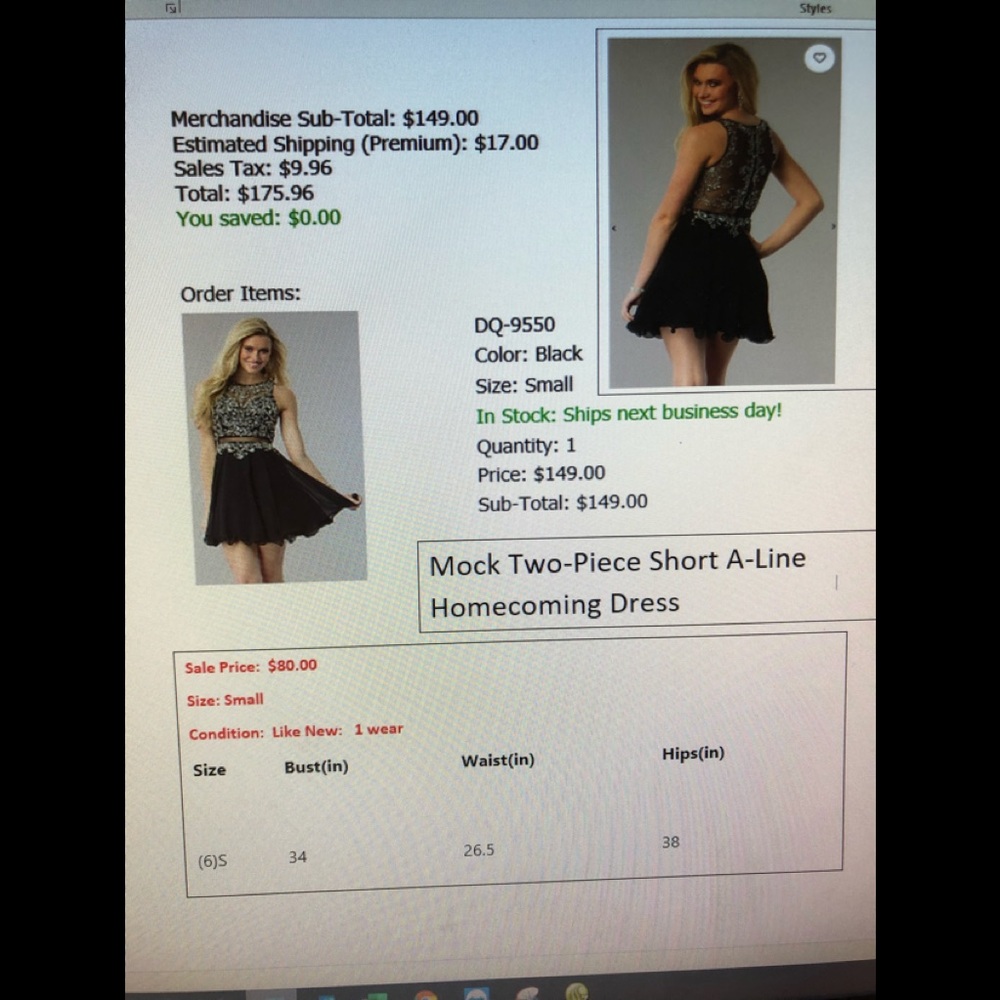 Homecoming dress